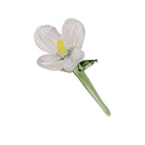 Maxbell Mini Glass Flower Decorative Decor Ornament for Mom Wife Anniversary Desktop Pink Purple