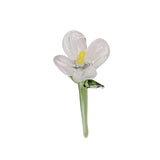 Maxbell Mini Glass Flower Decorative Decor Ornament for Mom Wife Anniversary Desktop Pink Purple