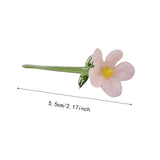 Maxbell Mini Glass Flower Decorative Decor Ornament for Mom Wife Anniversary Desktop Pink