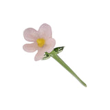 Maxbell Mini Glass Flower Decorative Decor Ornament for Mom Wife Anniversary Desktop Pink