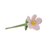 Maxbell Mini Glass Flower Decorative Decor Ornament for Mom Wife Anniversary Desktop Pink