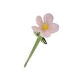 Maxbell Mini Glass Flower Decorative Decor Ornament for Mom Wife Anniversary Desktop Pink