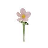 Maxbell Mini Glass Flower Decorative Decor Ornament for Mom Wife Anniversary Desktop Pink