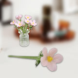 Maxbell Mini Glass Flower Decorative Decor Ornament for Mom Wife Anniversary Desktop Pink
