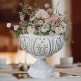 Maxbell Roman Plant Pot Vintage Iron Urn Planter for Home Indoor Plants Dried Flower L