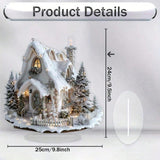Maxbell Acrylic Decorative Sign 2D Flat Snow House Statue for Home Bedside Bookshelf