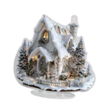 Maxbell Acrylic Decorative Sign 2D Flat Snow House Statue for Home Bedside Bookshelf