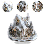 Maxbell Acrylic Decorative Sign 2D Flat Snow House Statue for Home Bedside Bookshelf