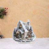 Maxbell Acrylic Decorative Sign 2D Flat Snow House Statue for Home Bedside Bookshelf
