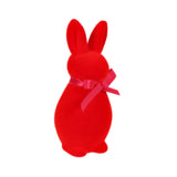 Maxbell Flocked Bunny Figurine Cute Easter Decoration for Spring Easter Centerpieces S