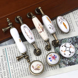 Maxbell 8x Ceramic Cabinet Knobs Closet Door Handles for Bedroom Office Desks Drawer