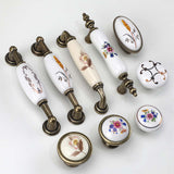 Maxbell 8x Ceramic Cabinet Knobs Closet Door Handles for Bedroom Office Desks Drawer