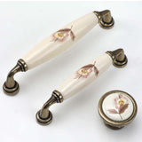 Maxbell 8x Ceramic Cabinet Knobs Closet Door Handles for Bedroom Office Desks Drawer