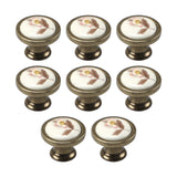 Maxbell 8x Ceramic Cabinet Knobs Closet Door Handles for Bedroom Office Desks Drawer
