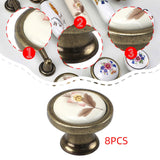 Maxbell 8x Ceramic Cabinet Knobs Closet Door Handles for Bedroom Office Desks Drawer