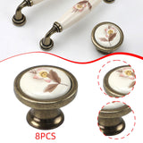 Maxbell 8x Ceramic Cabinet Knobs Closet Door Handles for Bedroom Office Desks Drawer