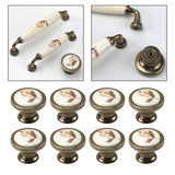 Maxbell 8x Ceramic Cabinet Knobs Closet Door Handles for Bedroom Office Desks Drawer