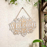 Maxbell Wood Wall Hanging Welcome Sign Plaque Decoration for Living Room Accessories