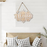Maxbell Wood Wall Hanging Welcome Sign Plaque Decoration for Living Room Accessories