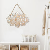 Maxbell Wood Wall Hanging Welcome Sign Plaque Decoration for Living Room Accessories