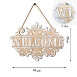 Maxbell Wood Wall Hanging Welcome Sign Plaque Decoration for Living Room Accessories