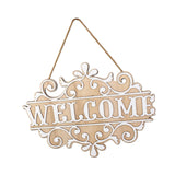 Maxbell Wood Wall Hanging Welcome Sign Plaque Decoration for Living Room Accessories