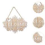 Maxbell Wood Wall Hanging Welcome Sign Plaque Decoration for Living Room Accessories