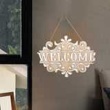 Maxbell Wood Wall Hanging Welcome Sign Plaque Decoration for Living Room Accessories
