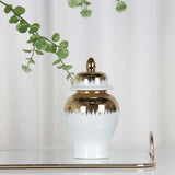 Maxbell Ceramic Covered Jar Vase Porcelain Ginger Jar for Flower Arrangement Bedroom