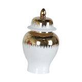 Maxbell Ceramic Covered Jar Vase Porcelain Ginger Jar for Flower Arrangement Bedroom