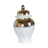 Maxbell Ceramic Covered Jar Vase Porcelain Ginger Jar for Flower Arrangement Bedroom