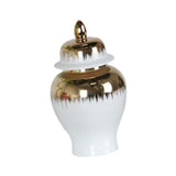 Maxbell Ceramic Covered Jar Vase Porcelain Ginger Jar for Flower Arrangement Bedroom