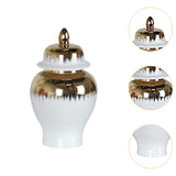Maxbell Ceramic Covered Jar Vase Porcelain Ginger Jar for Flower Arrangement Bedroom
