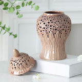 Maxbell Porcelain Ginger Jar Ceramic Vase for Flower Arrangement Bedroom Arrangement