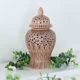 Maxbell Porcelain Ginger Jar Ceramic Vase for Flower Arrangement Bedroom Arrangement