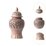 Maxbell Porcelain Ginger Jar Ceramic Vase for Flower Arrangement Bedroom Arrangement