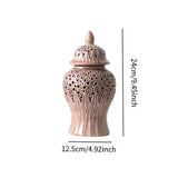 Maxbell Porcelain Ginger Jar Ceramic Vase for Flower Arrangement Bedroom Arrangement