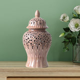 Maxbell Porcelain Ginger Jar Ceramic Vase for Flower Arrangement Bedroom Arrangement