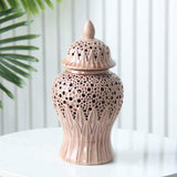 Maxbell Porcelain Ginger Jar Ceramic Vase for Flower Arrangement Bedroom Arrangement