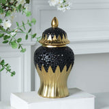 Maxbell Ceramic Ginger Jar Elegant Table Center Vase for Wedding Living Room Office