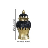 Maxbell Ceramic Ginger Jar Elegant Table Center Vase for Wedding Living Room Office