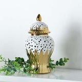 Maxbell Porcelain Ginger Jar Storage Tank Ceramic Vase for Flower Arrangement Office
