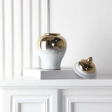 Maxbell Chinese Ginger Jar Decoration Ceramic Covered Jar Vase for Party Office Desk