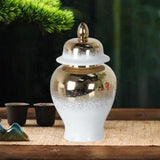 Maxbell Chinese Ginger Jar Decoration Ceramic Covered Jar Vase for Party Office Desk