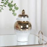 Maxbell Chinese Ginger Jar Decoration Ceramic Covered Jar Vase for Party Office Desk