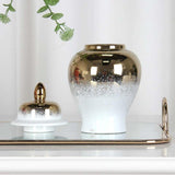 Maxbell Chinese Ginger Jar Decoration Ceramic Covered Jar Vase for Party Office Desk