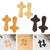 Maxbell 2Pcs Pocket Crosses Crafts Clinging Palm Portable Religious Handheld Crosses Wood Color