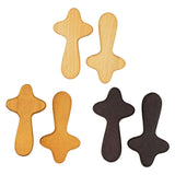Maxbell 2Pcs Pocket Crosses Crafts Clinging Palm Portable Religious Handheld Crosses Wood Color