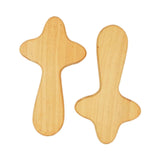 Maxbell 2Pcs Pocket Crosses Crafts Clinging Palm Portable Religious Handheld Crosses Wood Color