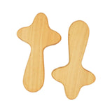 Maxbell 2Pcs Pocket Crosses Crafts Clinging Palm Portable Religious Handheld Crosses Wood Color